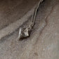 925 Sterling Silver Clear Quartz Goth Style Spiral Wire Wrapped Cable Dot Handcrafted Necklace