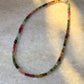 925 Sterling Silver Multi Tourmaline 4mm Rondelle Necklace