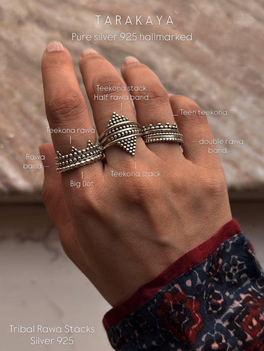 925 Sterling Silver New Teekona Ring