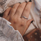 Simple wavy design silver ring