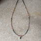 Multi Tourmaline 2mm Tribal Rawa Charm & Silver Balls 925 Sterling Silver Necklace