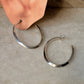 925 Sterling Silver Chunky Italian U Statement Half Hoops