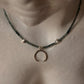 925 Sterling Silver Grandidierite Box Gradient, Star & Moon Handcrafted Necklace