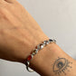 Adjustable Silver Kada with Seven Chakra Energy Stones