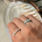 Natural Crystal Stretchy Larimar 3-4mm & Fresh Water Pearl Rings