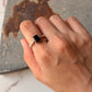 925 Sterling Silver Black Onyx Rectangle Contemporary Style Ring