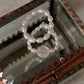 Natural Crystal Stretchy Fresh Water Pearls & Rose Quartz Round Rings