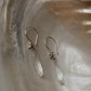 925 Sterling Silver Clear Quartz Drop Carved Charm Silver Floral Hook Handcrafted Earrings