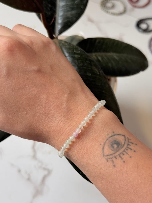 Natural Crystal Fluorite Bracelet 4MM
