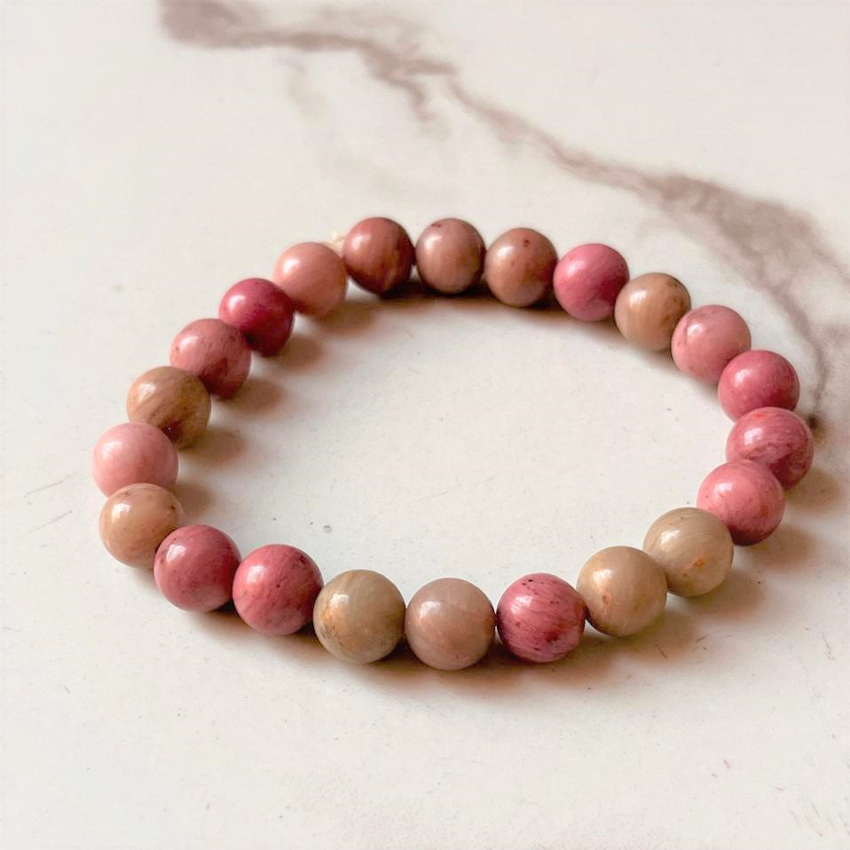 Genuine Rhodochrosite 8MM Crystal Bracelet