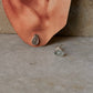 925 Sterling Silver Aquamarine Small Pear Cab Studs Earrings