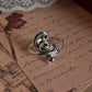 Elegant silver ring with spiral vintage pattern