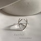 Sterling silver ring with a bold antler-inspired design.