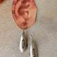 925 Sterling Silver Tribal Hill Tribe Handcrafted Rawa Hook Earrings