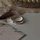 Clear Quartz Five Baguette Stone 925 Sterling Silver Ring
