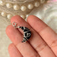 925 Sterling Silver Black Onyx Moon Wire Wrapped Handcrafted Pendant