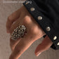 925 Sterling Silver Vintage Statement Fleur De Lis Ring