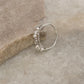 925 Sterling Silver Clear Quartz Sun Engraved Silver Bead Wire Wrapped Handcrafted Ring