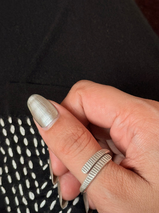 925 Sterling Silver Bohemian Hill Tribe Handcrafted Adjustable Ring