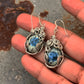 925 Sterling Silver Jasper Hook Wire Wrap Handcrafted Spiral Earrings