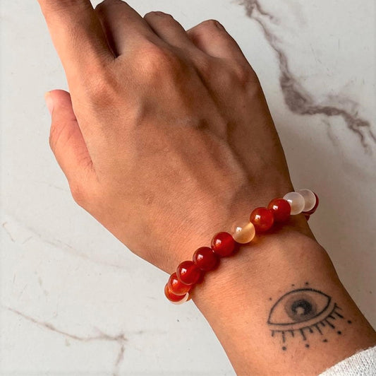 Carnelian Natural Crystal Bracelet 8MM