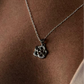 Elegant rose design silver necklace for a timeless look