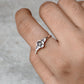 925 Sterling Silver Flower Leaf Ring