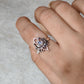925 Sterling Silver Moonstone Big Divine Lotus Ring