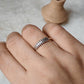 925 Sterling Silver Double Rawa Half Band Ring