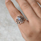 925 Sterling Silver Moonstone Divine Lotus Ring