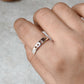 925 Sterling Silver Star Moon Engraved Ring