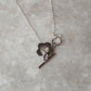 925 Sterling Silver Flower Lock Handcrafted Necklace