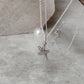 925 Sterling Silver Fresh Water Pearls Starfish Handcrafted Necklace