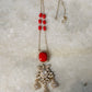 925 Sterling Silver Gold Plated Coral Antique Moissanite Polki Gold Necklace 