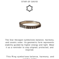 925 Sterling Silver Star Boho Hexagon Band Ring