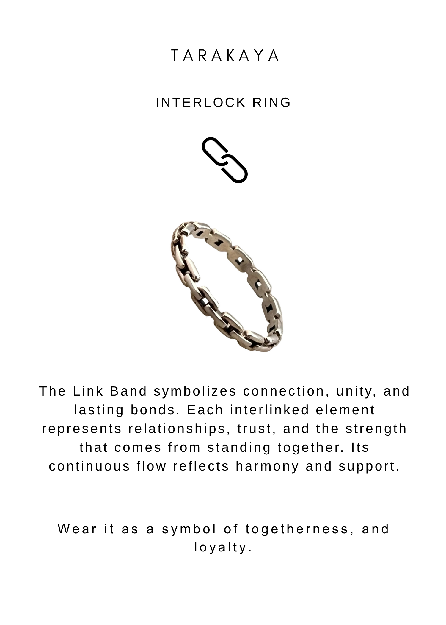 925 Sterling Silver Thin Link Stack Band Ring