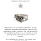 925 Sterling Silver 3D Floral Patch Boho Cut Out Band Ring