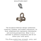 925 Sterling Silver Sculpture Knot Boho Ring