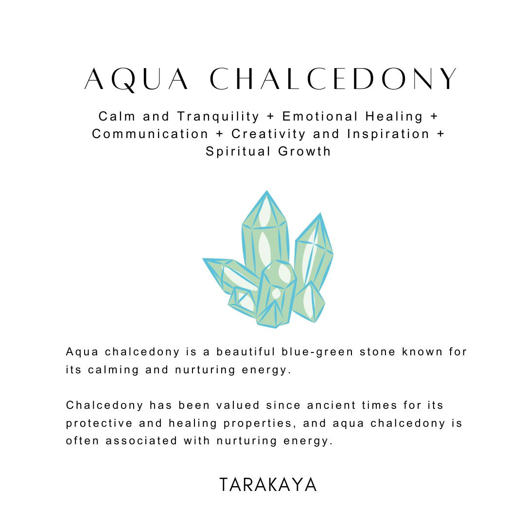 Aqua Chalcedony 925 Sterling Silver for energy balance