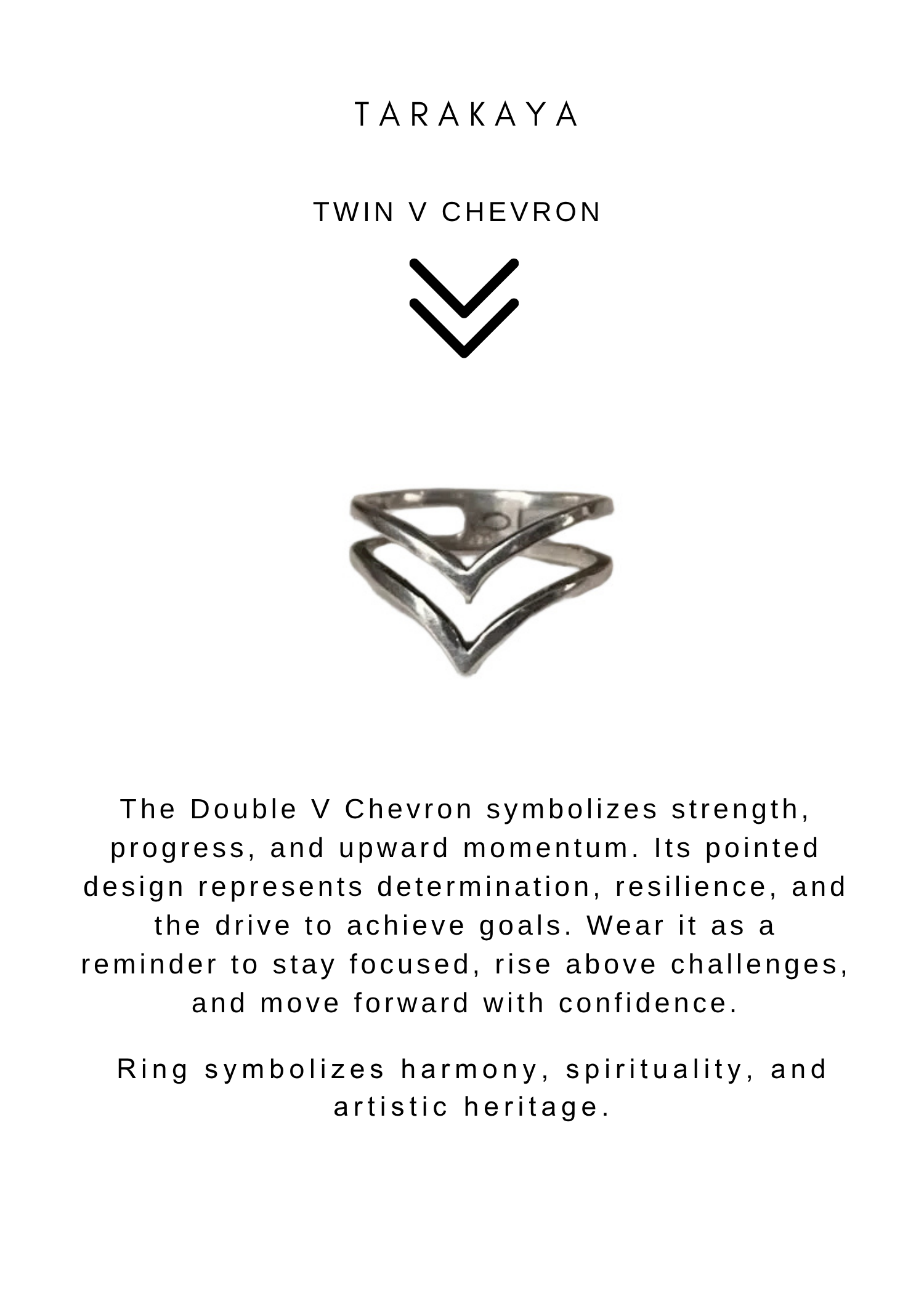 925 Sterling Silver Double V Stackable Boho Ring