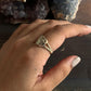 Unique Pyrite Raw Uncut Ring in Silver