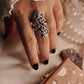 Vintage-inspired Fleur De Lis ring in sterling silver