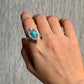 925 Sterling Silver Faux Turquoise Storage Ring