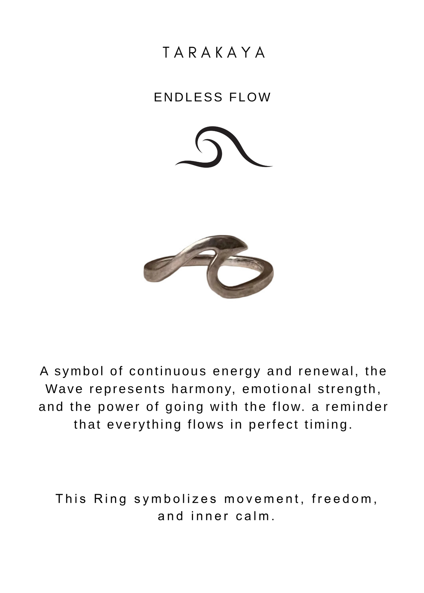 925 Sterling Silver Eternal Beach Wave Ring
