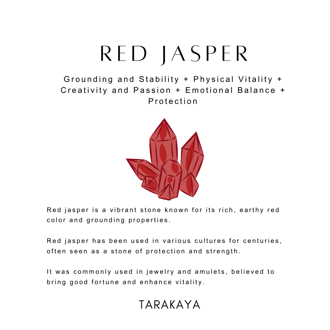 Red Jasper Crystal Band Ring