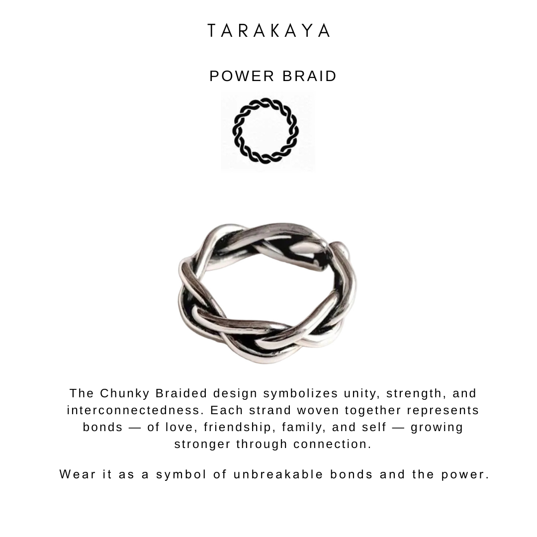 Chunky Twist Braided Adjustable Handcrafted 925 Sterling Silver Unisex Ring