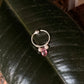 925 Sterling Silver Pink Tourmaline, Fresh Water Pearls Piercing Septum Nose Ring
