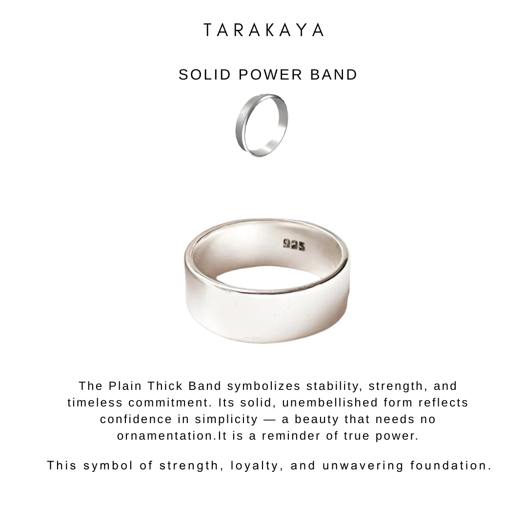 925 Sterling Silver Plain Thick Band Unisex Ring