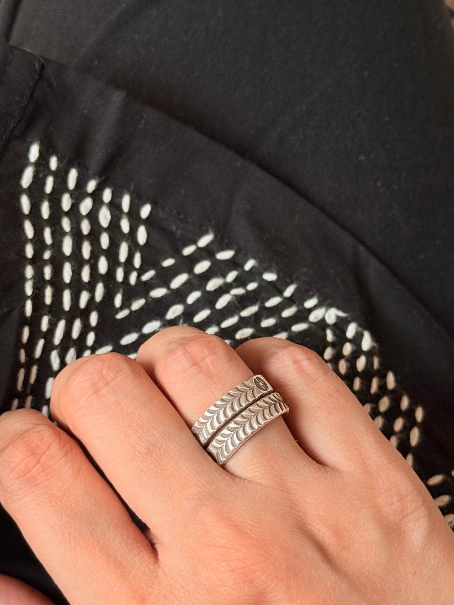 925 Sterling Silver Bohemian Hill Tribe Handcrafted Adjustable Ring