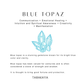 Blue topaz Sea Shell 925 Sterling Silver Necklace